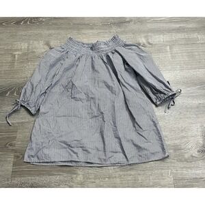 Melissa Paige Tunic‎ Blouse Womens Large Blue Off Shoulder Top
